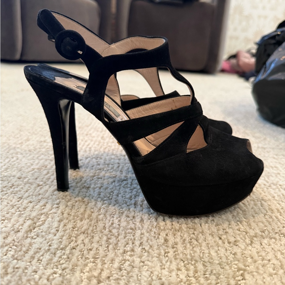 Prada Women's Black Platform Heels - Picture 3 of 3